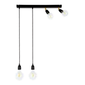 Lampy sufitowe - Britop Porcia lampa wisząca 4-punktowa czarna 81279404 81279404 - miniaturka - grafika 1