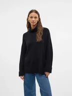 Swetry damskie - Vero Moda Golf w kolorze czarnym - miniaturka - grafika 1