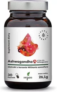 AURA HERBALS Ashwagandha KSM-66 Korzeń 500mg 30 Kapsułek Wegańskich - Aura Herbals - Suplementy diety - miniaturka - grafika 1