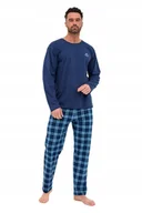 Piżamy damskie - CORNETTE PIŻAMA MĘSKA DR 124/314 NORTH XL GRANAT - miniaturka - grafika 1