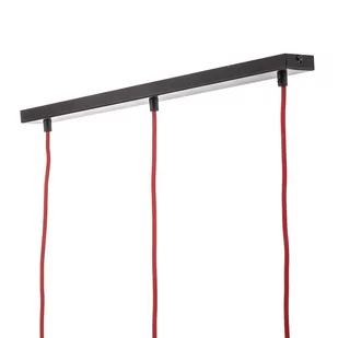 Lampa wisząca Bobi 3 czarna, kabel czerwony 3-pkt. - Lampy sufitowe - miniaturka - grafika 4