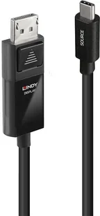 Kabel USB Lindy USB-C - DisplayPort 1 m Czarny (43341) - Kable USB - miniaturka - grafika 1