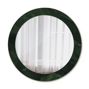 Nowoczesne Okrągłe Lustro Zielony marmurek 70cm - Lustra - miniaturka - grafika 1