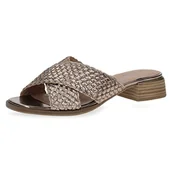 Klapki i japonki damskie - CAPRICE Klapki damskie 9-9-27200-20, obcas, taupe METALLIC, 38 EU, taupe Metallic, 38 EU - miniaturka - grafika 1