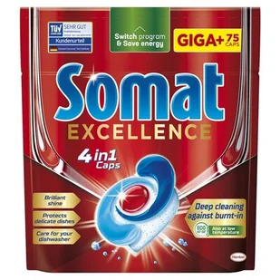 Somat Excellence 4w1 Tabletki do Zmywarki GIGA 75 szt - Płyny do naczyń - miniaturka - grafika 1