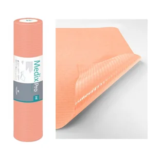 Podkład higieniczny na rolce 50cm x 160cm morelowy podfoliowany 54g MedixPro 25szt - Kosmetyczne akcesoria jednorazowe - miniaturka - grafika 1