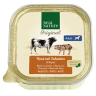 Mokra karma dla psów - REAL NATURE Adult Wołowina i szynka 68x100 g - miniaturka - grafika 1