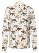 Koszule damskie - Marc Cain Sports - Bluzka damska, biały|wielokolorowy - miniaturka - grafika 1