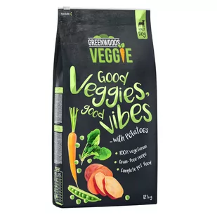 Greenwoods Dwupak 2 x 12 kg - Veggie, Słodkie ziemniaki z groszkiem, marchwią i szpinakiem - Sucha karma dla psów - miniaturka - grafika 1
