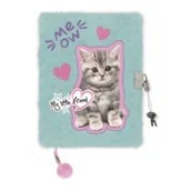 Szkolne artykuły papiernicze - St. Majewski Pamiętnik A5 Włochacz z kłódką My Little Friend Mint Kitty 96 kartek - miniaturka - grafika 1