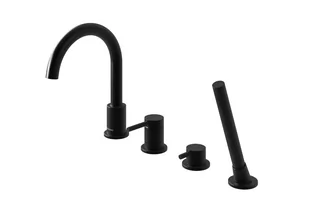 Kohlman Axel Black bateria wannowo-prysznicowa czarny QB244AB - Baterie wannowe i prysznicowe - miniaturka - grafika 1
