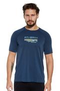 Koszulki sportowe męskie - Koszulka termoaktywna męska Brubeck Dynamic Outdoor SS13840 ciemnoniebieski - miniaturka - grafika 1