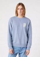 Bluzy męskie - WRANGLER GRAPHIC CREW STONE BLUE W6D8HAX4Q XL - miniaturka - grafika 1
