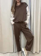 Komplety damskie - Wiskozowy komplet dresowy Marrone - miniaturka - grafika 1