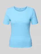 Koszulki i topy damskie - T-shirt o kroju slim fit z mieszanki bawełny - miniaturka - grafika 1