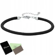 Bransoletki - CZARNA BRANSOLETKA MODUŁOWA CHARMS SREBRO 925 - miniaturka - grafika 1