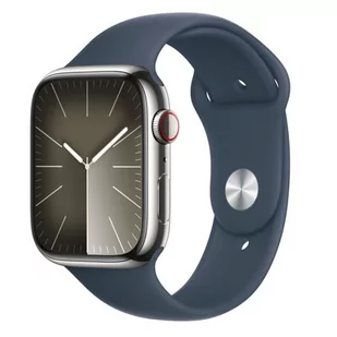 Apple Watch Series 9 GPS + Cellular 45mm Stal Sport M/L Granatowy - Smartwatch - miniaturka - grafika 1