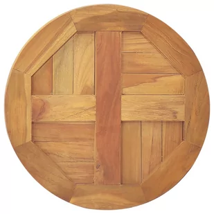 Blat stołu, lite drewno tekowe, okrągły, 2,5 cm, 40 cm Lumarko! - Meble modułowe i akcesoria - miniaturka - grafika 5