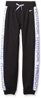 Spodnie i spodenki dla dziewczynek - Reebok Reebok Spodnie dziewczęce Pantalon Lit Intl Reebok Logo czarny czarny 39 3725 - grafika 1