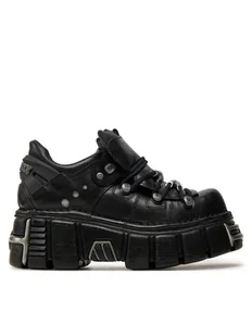 NEW ROCK Glany M-120N-S26 Czarny - Glany damskie - miniaturka - grafika 1