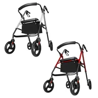 Kule i balkoniki - Chodzik czterokołowy z siedziskiem i torbą 4FIZJO, różne kolory - miniaturka - grafika 1