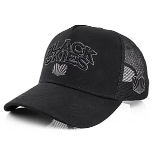 Blackskies Team Trucker Baseball Cap | męska damska czapka z premium snapback czapka bejsbolówka czapka bejsbolówka czarna oliwkowa szara, czarny, jeden rozmiar - Czapki damskie - miniaturka - grafika 1