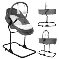 Leżaczki i huśtawki - Bujaczek leżaczek 4w1 Moon 35 Grey - miniaturka - grafika 1