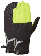 Rękawiczki sportowe męskie - RONHILL Rękawiczki biegowe WIND-BLOCK CONVERTIBLE GLOVE fluo yellow/black - miniaturka - grafika 1