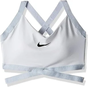 Nike Damski biustonosz sportowy z logo Indy czarny/biały XXL - Biustonosze - miniaturka - grafika 1