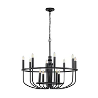 Lampy sufitowe - Capitol Hill żyrandol czarny KL-CAPITOL-HILL12-BLK Kichler - miniaturka - grafika 1