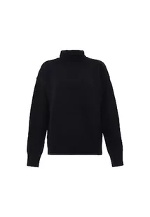Aleva Damski sweter Slouchy z golfem akryl CZARNY rozmiar XL/XXL, czarny, XL - Swetry damskie - miniaturka - grafika 1