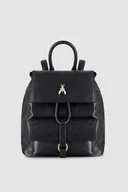 Plecaki - Plecak z gładkiej skóry z kieszenią - miniaturka - grafika 1