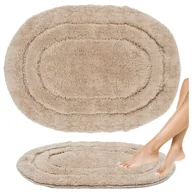 Dywaniki łazienkowe - DYWANIK ŁAZIENKOWY SOFT MIĘKKI NTYPOŚLIZGOWY 50x80CM BEŻOWY - miniaturka - grafika 1