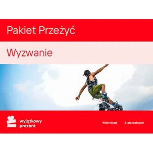 Karta podarunkowa WYJĄTKOWY PREZENT Pakiet Przeżyć - Wyzwanie - Kody i doładowania cyfrowe - miniaturka - grafika 1