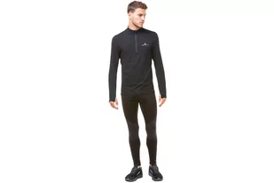 RONHILL bluza biegowa męska CORE THERMAL 1/2 ZIP TEE black/ bright white - Bluzy sportowe męskie - miniaturka - grafika 3
