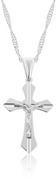 Biżuteria religijna - Srebrny krzyż z łańcuszkiem - miniaturka - grafika 1