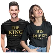Walentynki - KOSZULKI DLA PAR NA WALENTYNKI PREZENT THE KING HIS QUEEN - miniaturka - grafika 1