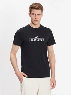 4F T-Shirt 4FSS23TTSHM539 Granatowy Regular Fit - Koszulki męskie - miniaturka - grafika 1