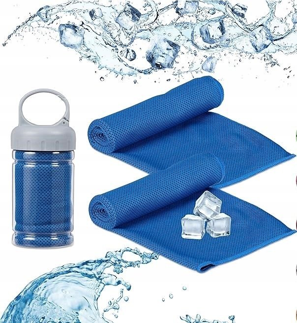 2x SPORTOWY RĘCZNIK Z MICROFIBRY SZYBKOSCHNĄCY 30X90 cm CHŁODZĄCY LEKKI