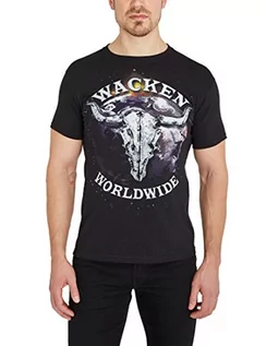 Koszulki i topy damskie - Ultrasport W:O:A - Wacken Open Air T-shirt z nadrukiem Worldwide z przodu z bawełny, czarny, s - grafika 1
