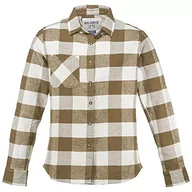 Koszule damskie - Dolomite Damska koszula biznesowa Camisa WS Flanell Check, beżowa Latte Beige/Oak Brown, XXL, Latte beżowy/brązowy, XXL - miniaturka - grafika 1