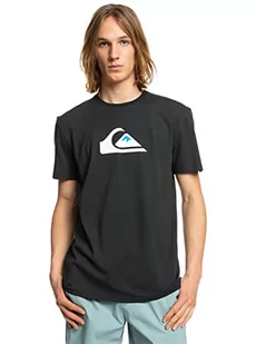 Quiksilver Męski T-shirt z logo Comp Czarny M - Koszulki męskie - miniaturka - grafika 1