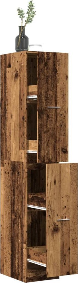 vidaXL Szafka apteczna,stare drewno, 30x41x174,5 cm