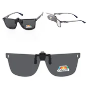 Akcesoria do okularów - Nakładki przeciwsłoneczne polaryzacyjne na okulary korekcyjne NA-181 czarne - miniaturka - grafika 1