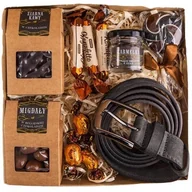 Zestawy upominkowe - ZESTAW PREZENTOWY BOX dla mężczyzny TATY ŚWIADKA CHŁOPAKA pasek słodycze - miniaturka - grafika 1