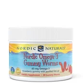 Witaminy i minerały - Omega Pharma Nordic Naturals Nordic 3 Gummy Worms - 3 o smaku truskawkowym 63 mg (30 żelków) - miniaturka - grafika 1