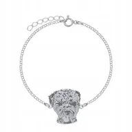 Bransoletki - Bransoletka Srebrna z Romański Pies 925 Biżuteria Kobieta GRAWER GRATIS - miniaturka - grafika 1