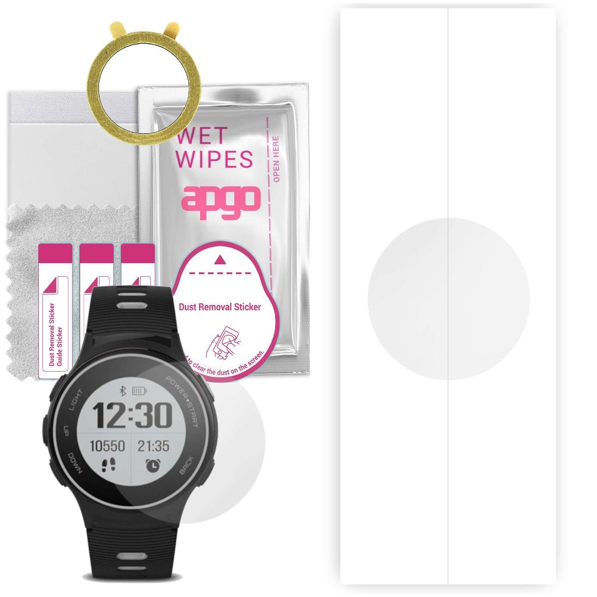 1x Folia hydrożelowa do Forever SW-600 - apgo Smartwatch Hydrogel Protection Ochrona na ekran smartwatcha