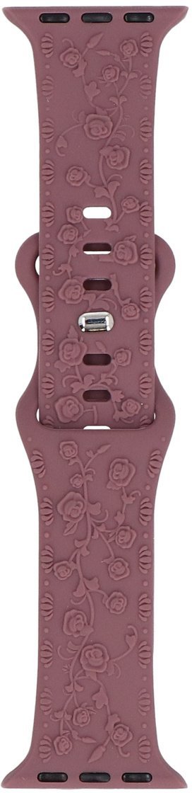GlacierX pasek do smartwatcha Silicone Textured Dark Mauve do Apple Watch 38/40/41mm Ciemny Malwowy