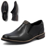 Półbuty męskie - Skórzane Buty RIEKER Wiosenne Męskie Mokasyny szerokie Wygodne Czarne Skórzane Buty RIEKER Wiosenne Męskie Mokasyny szerokie Wygodne Czarne 42 - miniaturka - grafika 1